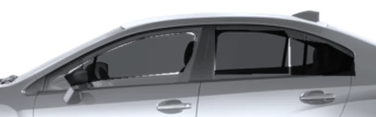 Sedan with 40% window tint, Medium-light